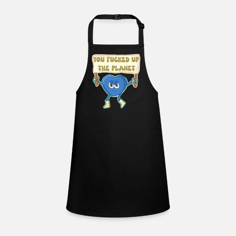 Climat activiste mascotte retro Tablier Enfant
