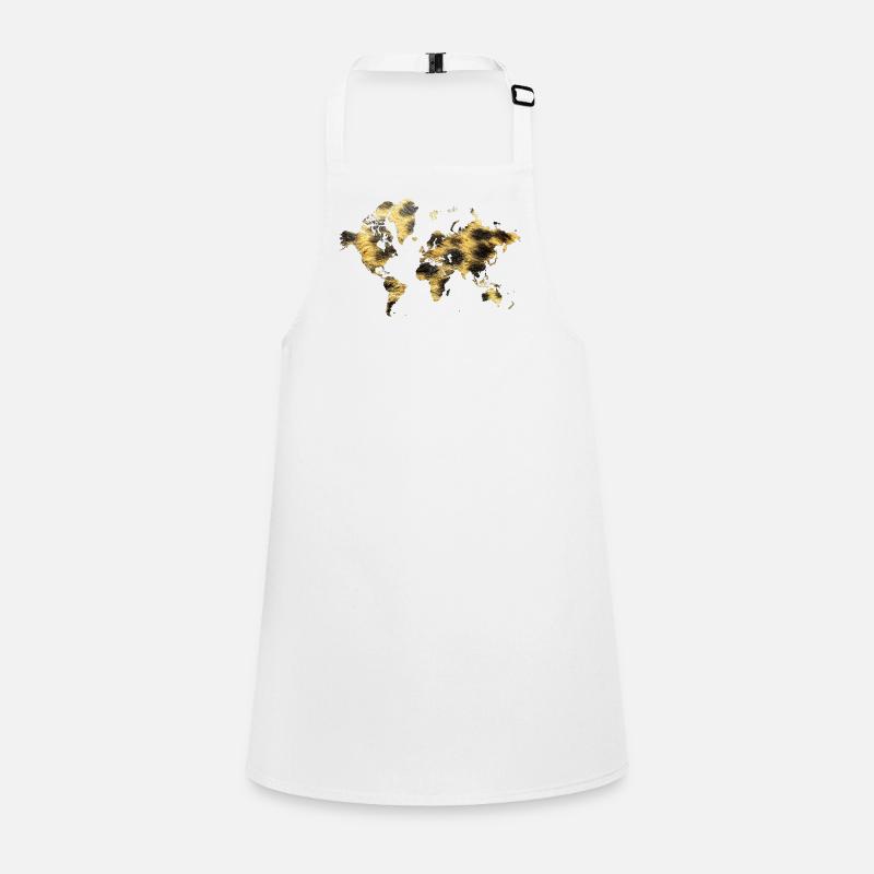 World Map Animal Pattern Children's Apron