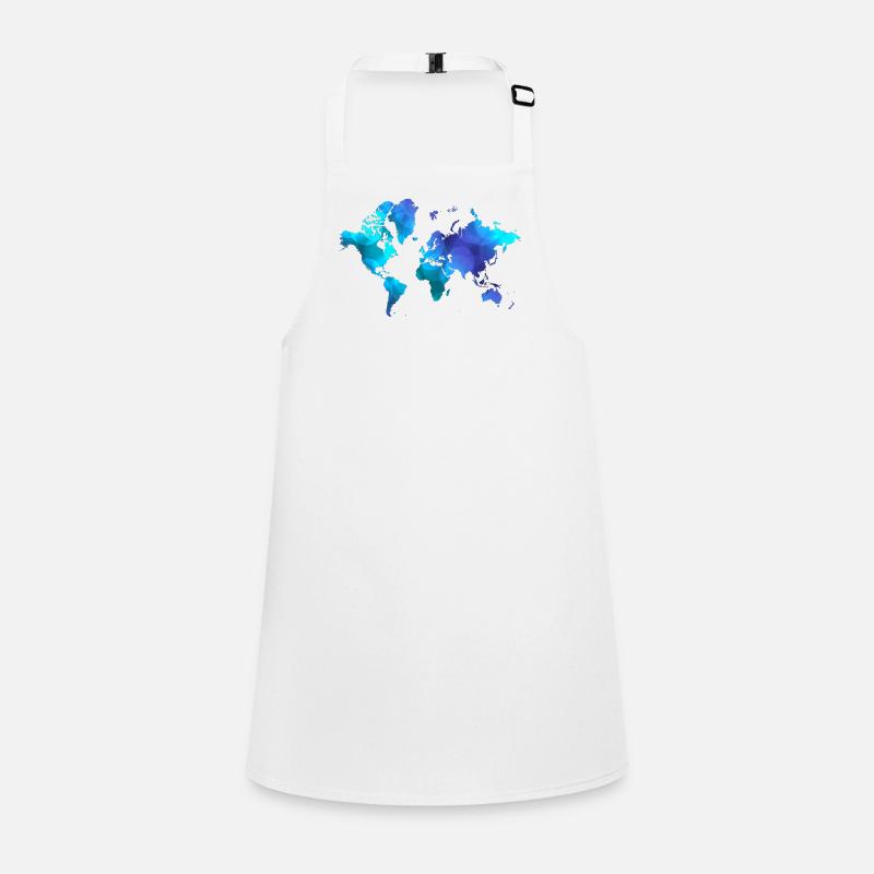 World Map Blue Dreams Children's Apron