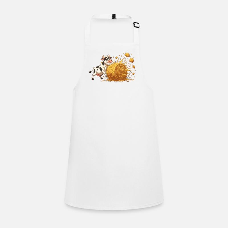 Cow and hay explosion Children's Apron