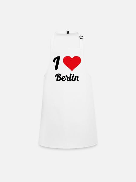 I Love Berlin - Schürze für Kinder - Weiß - Vorne