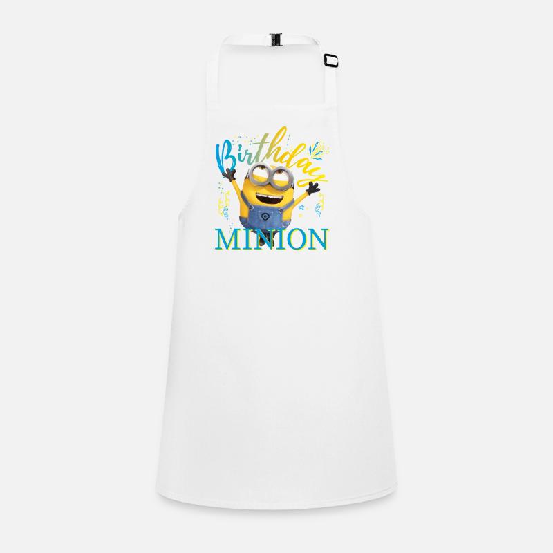 Minions Birthday Minion Avec Confettis - Tablier Enfant - blanc