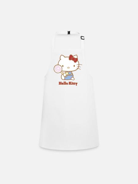 Hello Kitty Mit Einem Lollipop - Schürze für Kinder - Weiß