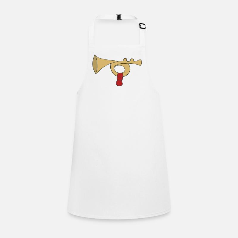 Vintage posaune mit rotem Griff Schürze für Kinder