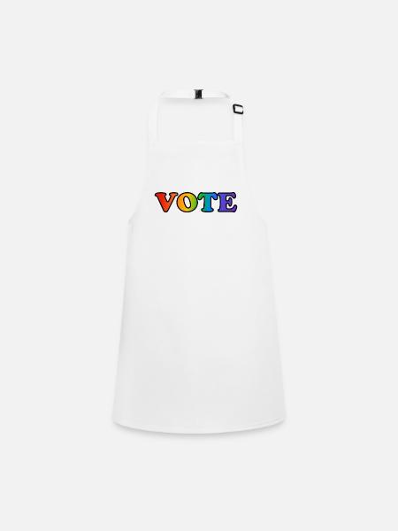 Vote for LGBTQ rights - Children's Apron - white - Front