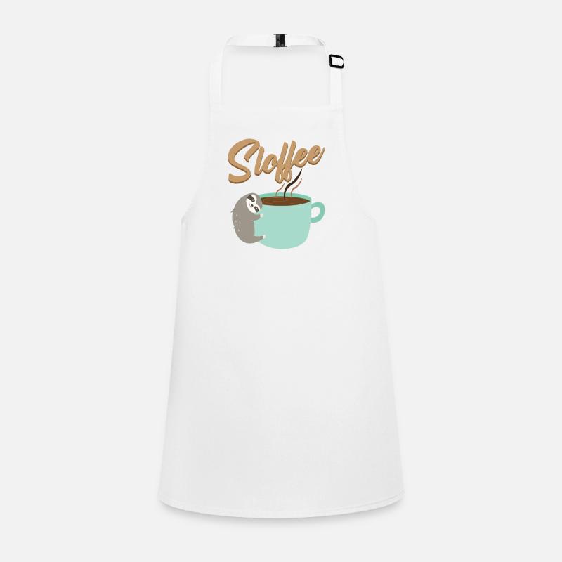 Sloffee coffee sloth sleep lazy tired caffeine Children's Apron