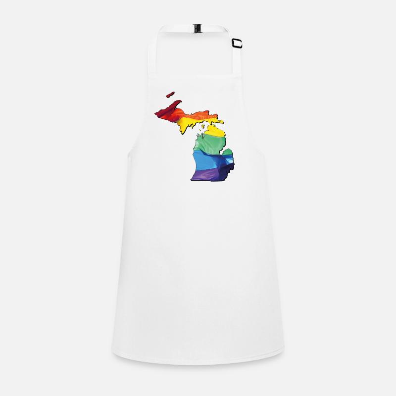 Michigan (États-Unis) | Drapeau réel | LGBTQIA+ Tablier Enfant