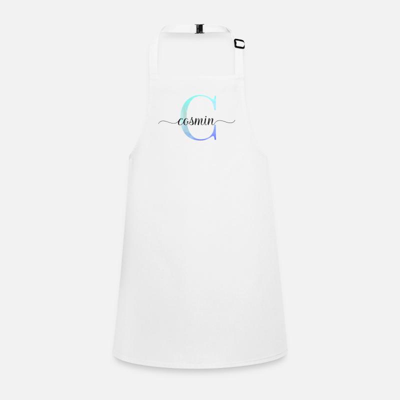 C| Monogramme | Nom | Cosmine | Aquarelle Tablier Enfant