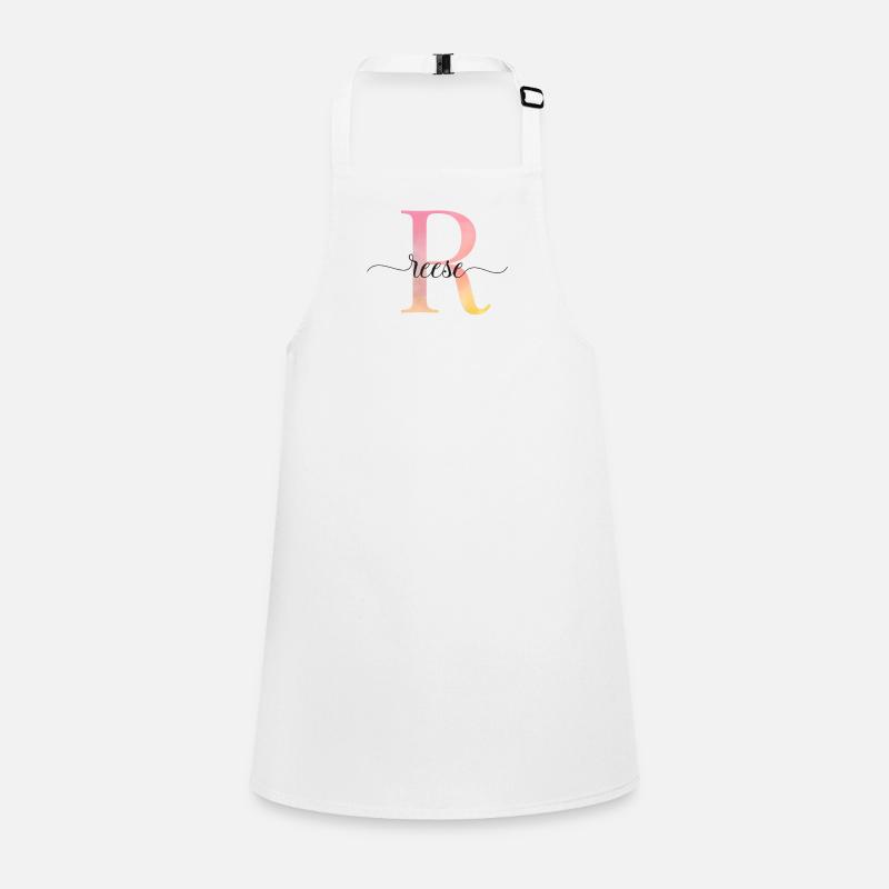 R | Monogram | Name | Reese |Watercolor Children's Apron