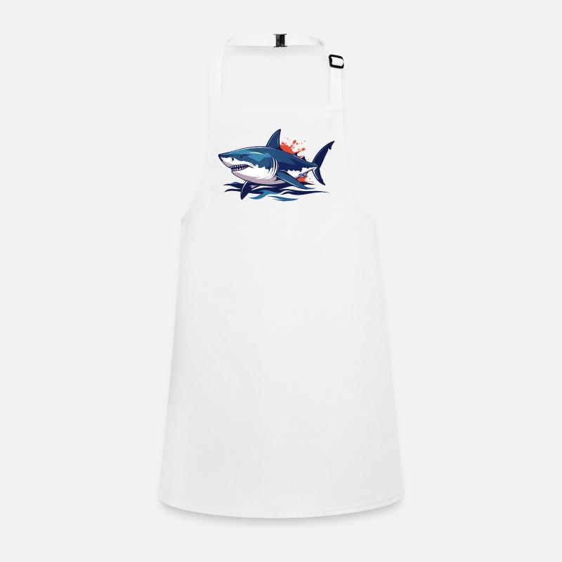 Motif dangereux de sang de requin éclaboussé Tablier Enfant