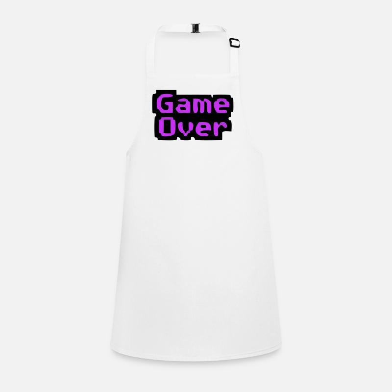  Game Over Pixel Retro - Schürze für Kinder - Weiß