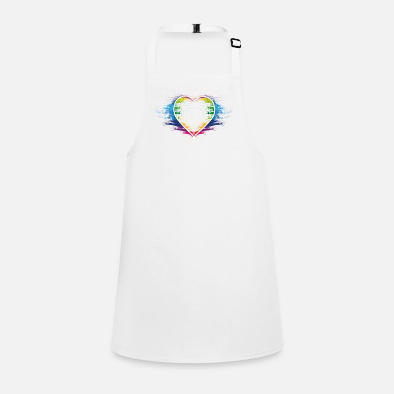 Regenbogen Herz Schürze für Kinder