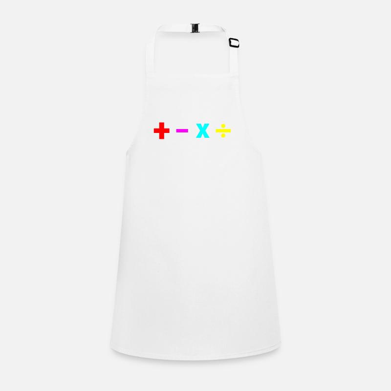 Math + - × ÷ plus minus multiply divide poison Children's Apron