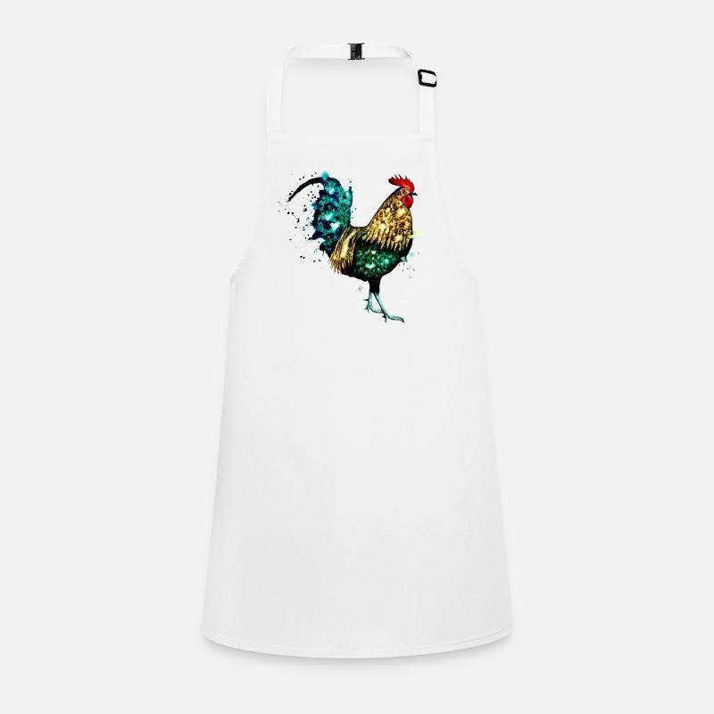 Coq aquarelle Tablier Enfant