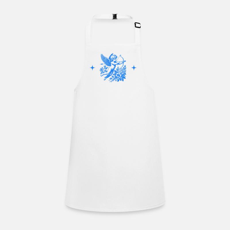 Blaue Blume Amor Schürze für Kinder
