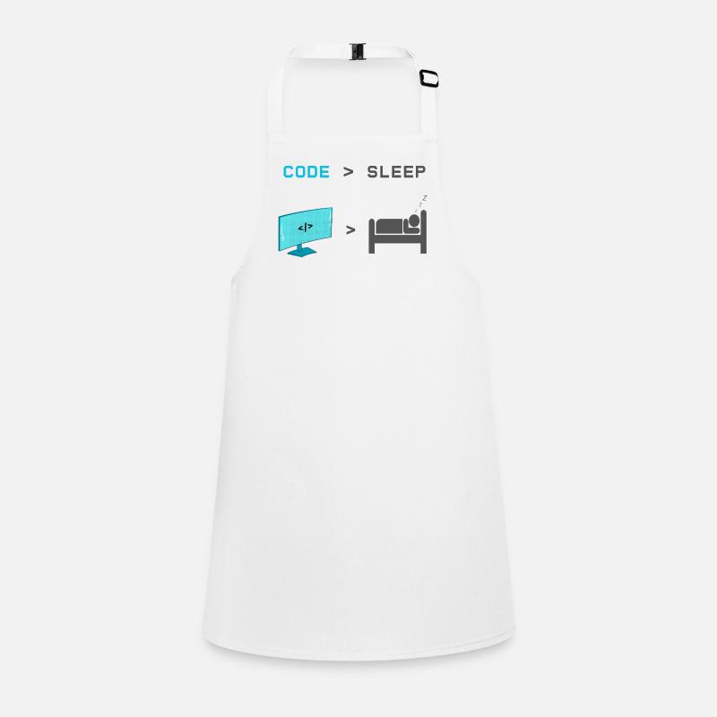 Code vs Veille : codeur en mode veille Tablier Enfant