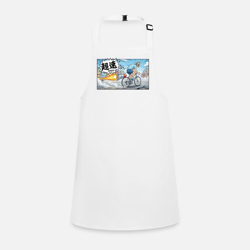 Hypervelocity Cyclist with Rocket Burst Children's Apron