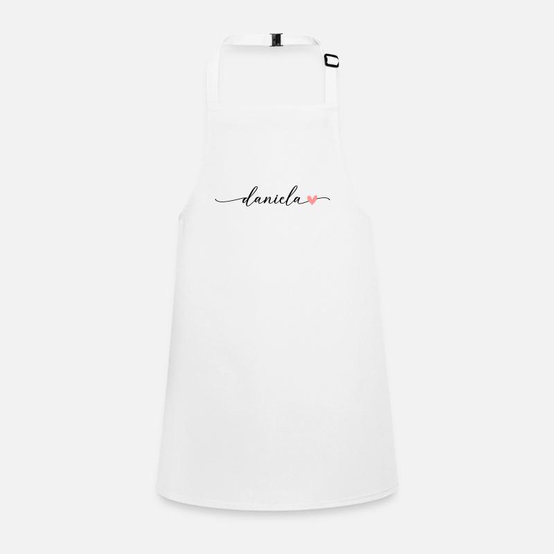 Daniela Last name First name Calligraphy Script Children's Apron