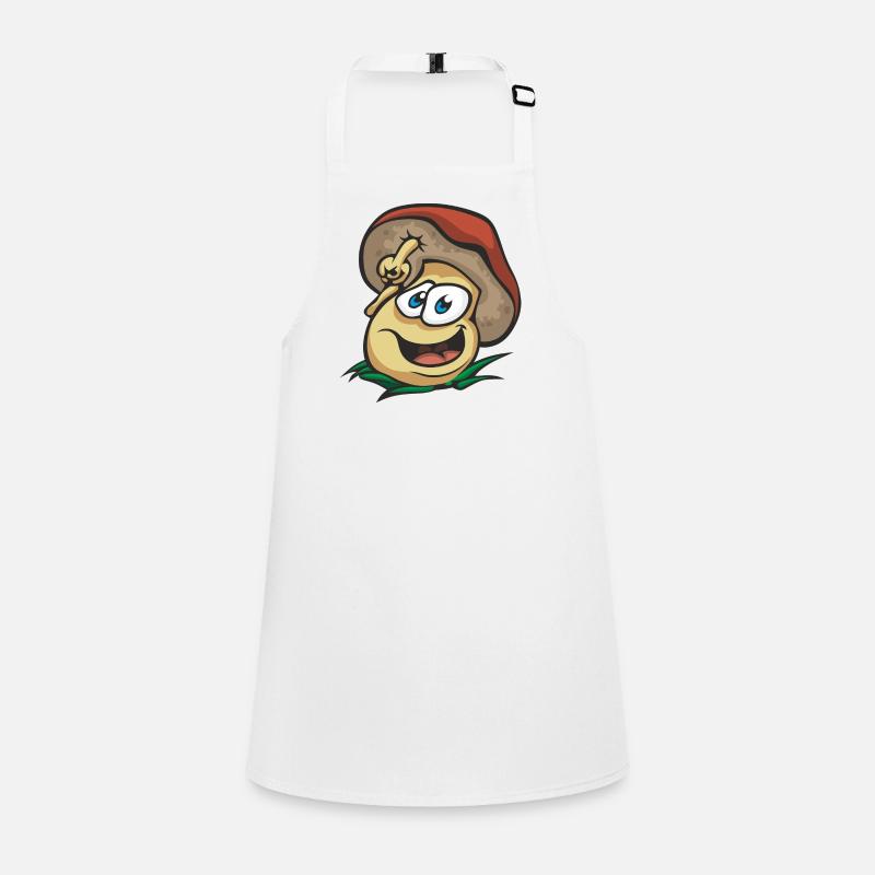 Cool mushroom big-eyed forefinger watching grass Children's Apron