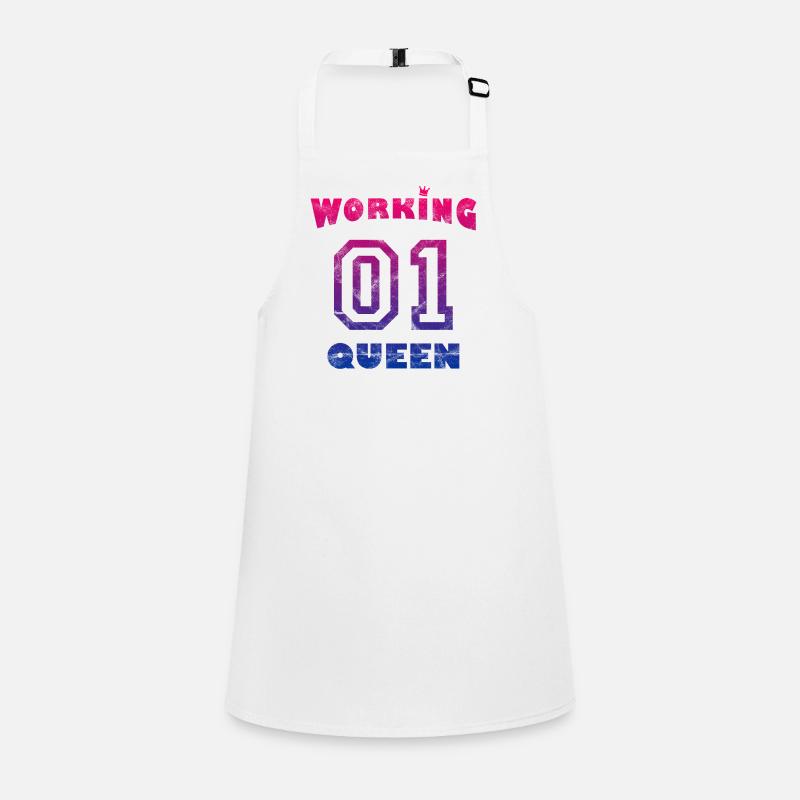 Work Job Workaholic - Working Queen vintage Children's Apron