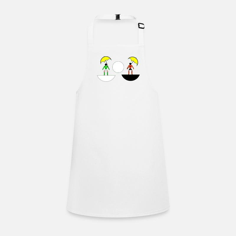 Neon Umbrella Duel in Split Halves Children's Apron