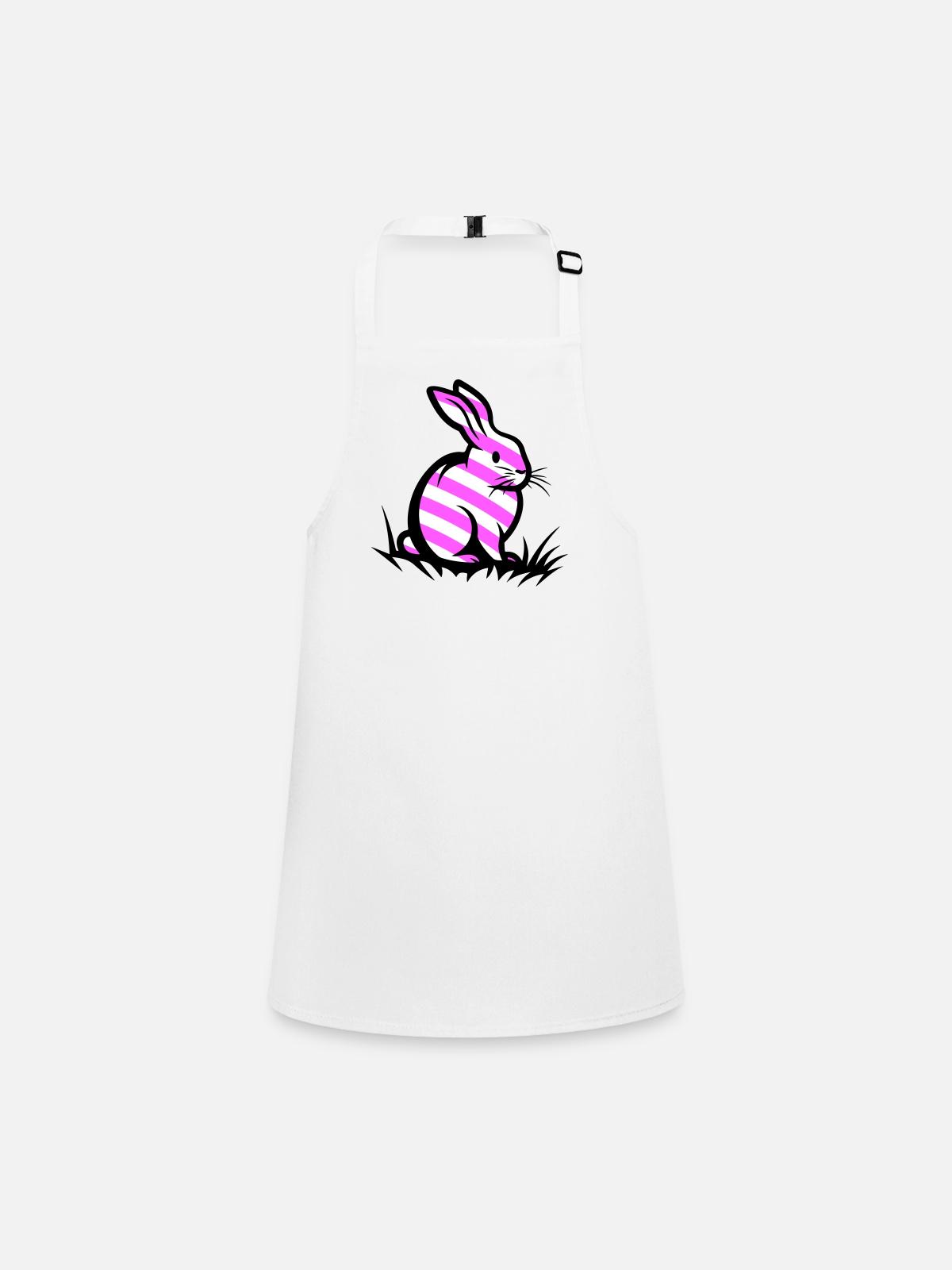 Easter Bunny Easter - Children's Apron - white - Front