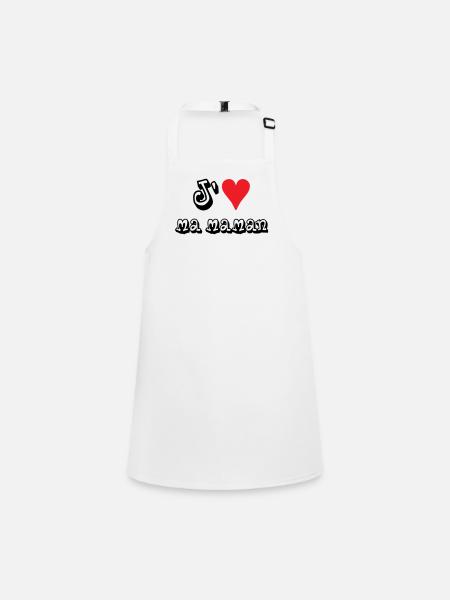 J'aime ma maman - Tablier Enfant - blanc - Devant