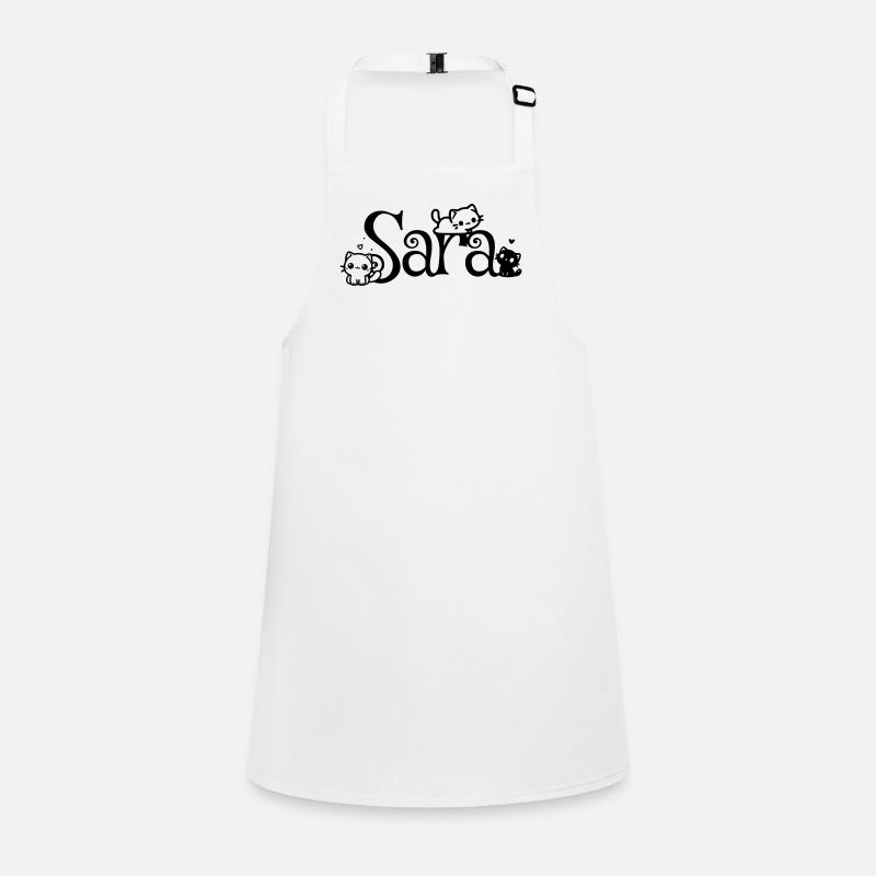 Sara Nom Prénom Nom du chaton Tablier Enfant