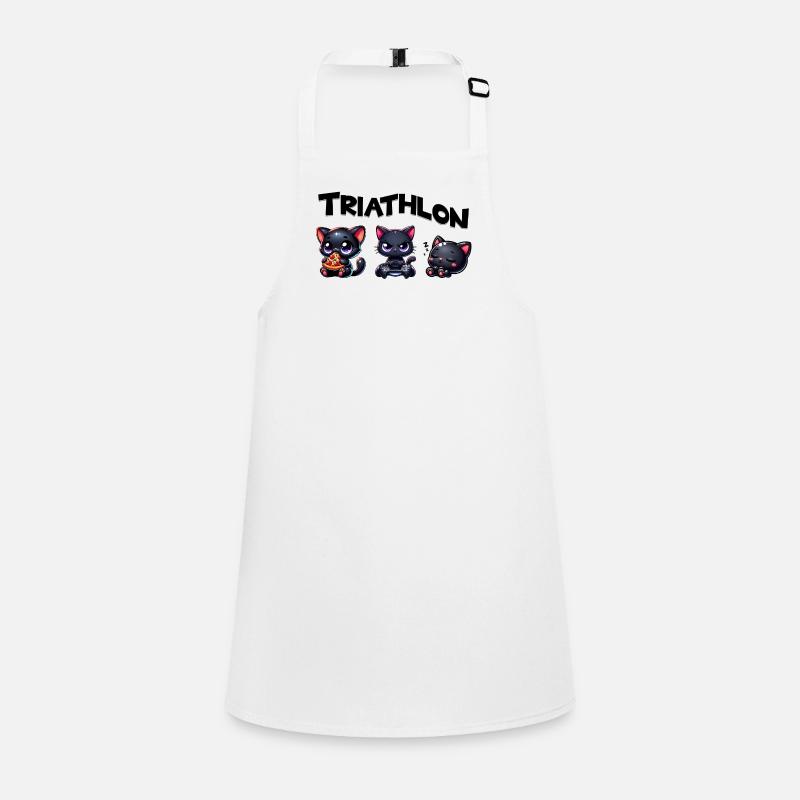 Triathlon Triathlète Chat Tablier Enfant