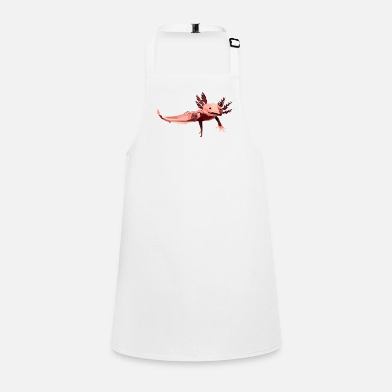 Low poly geometric axolotl in pink Children's Apron