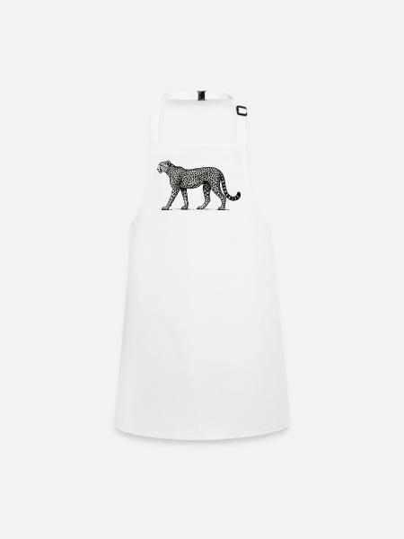 Black and White Leopard Pattern - Children's Apron - white - Front