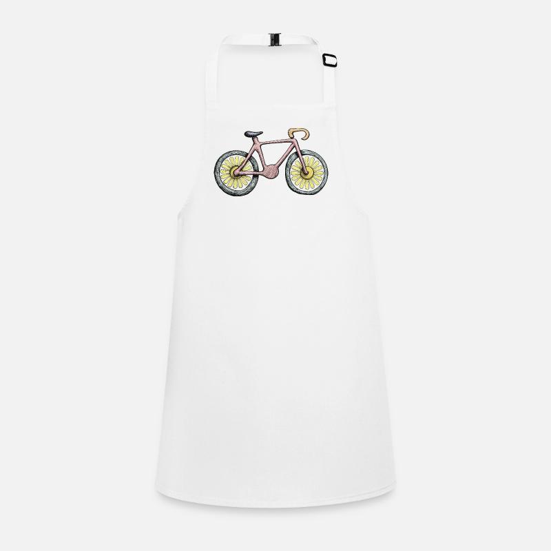 Roue de fleurs Art de vélo Fleur de protection de l’environnement Tablier Enfant