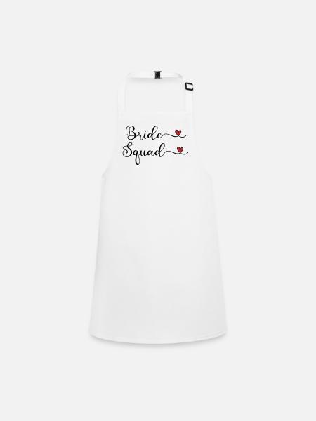 Bride Squad : typographie manuscrite mignonne avec un HEA - Tablier Enfant - blanc - Devant
