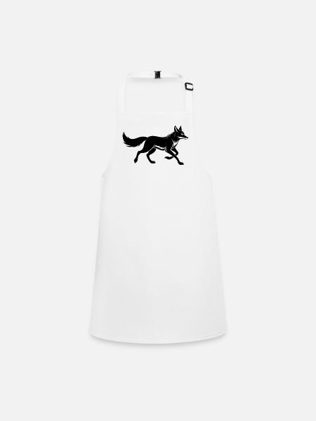 Running Fox - Children's Apron - white - Front