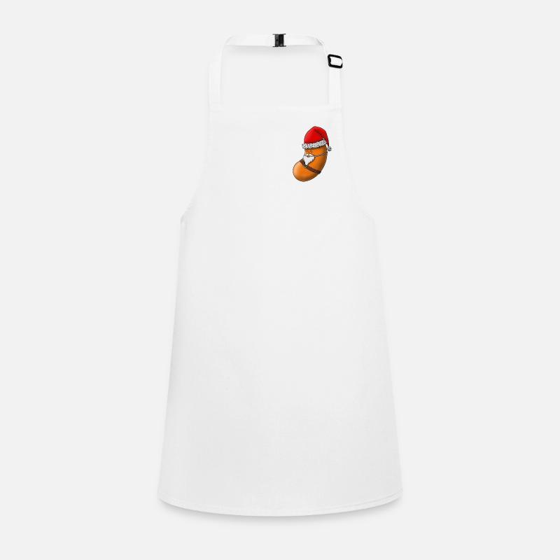 Orange SantaBean with Face Children's Apron