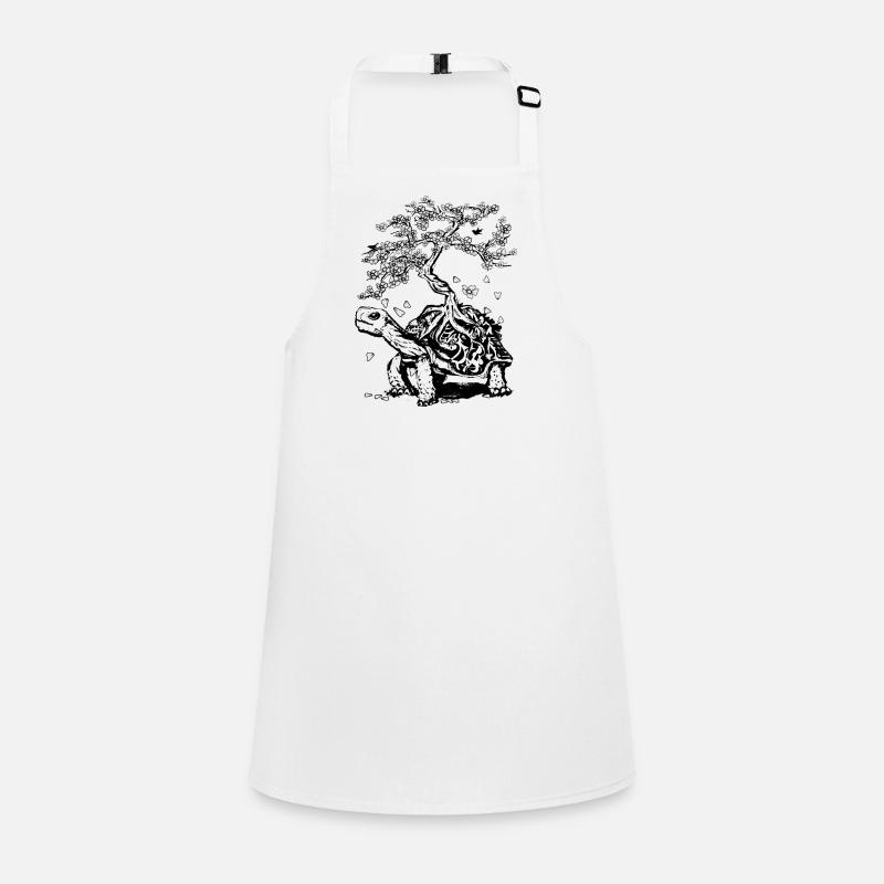 Turtle with a bonsai on the carapace Children's Apron