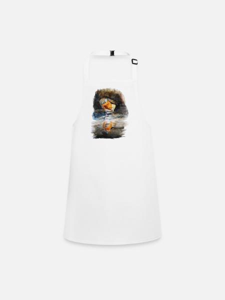 robin - Children's Apron - white - Front
