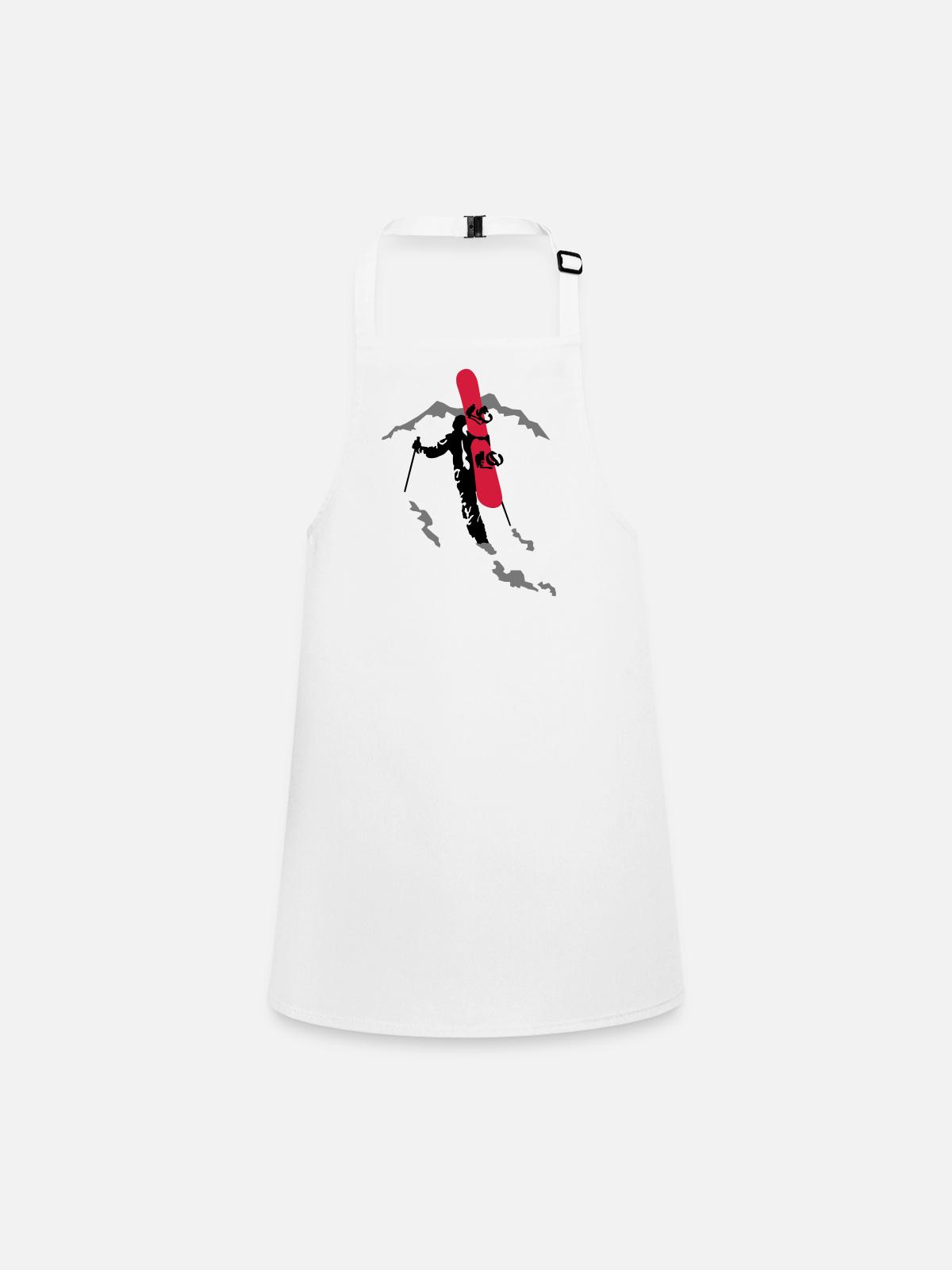 de snowboard freeride - Tablier Enfant - blanc - Devant