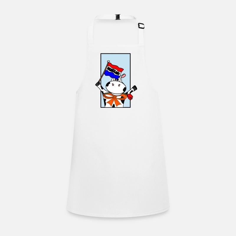 Vache avec drapeau néerlandais Tablier Enfant