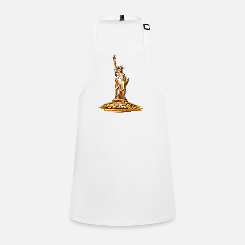 Statue de la torche dorée de la Liberté Tablier Enfant