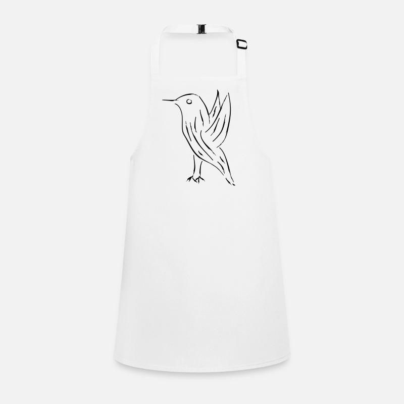 Japanese Calligraphy Style Bird Children's Apron