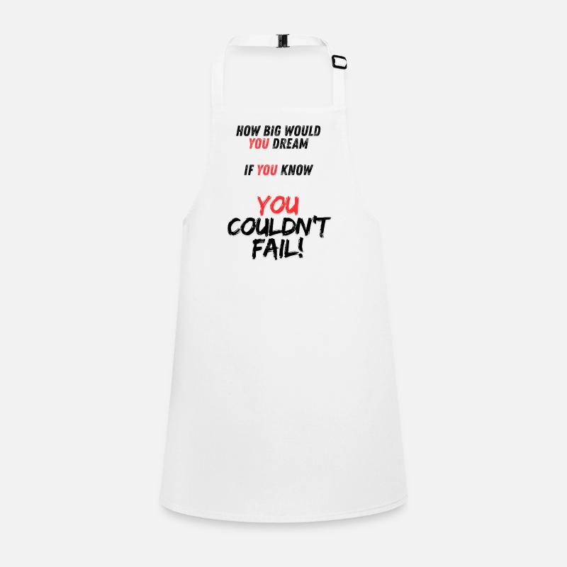 Message de motivation YOU sur noir Tablier Enfant