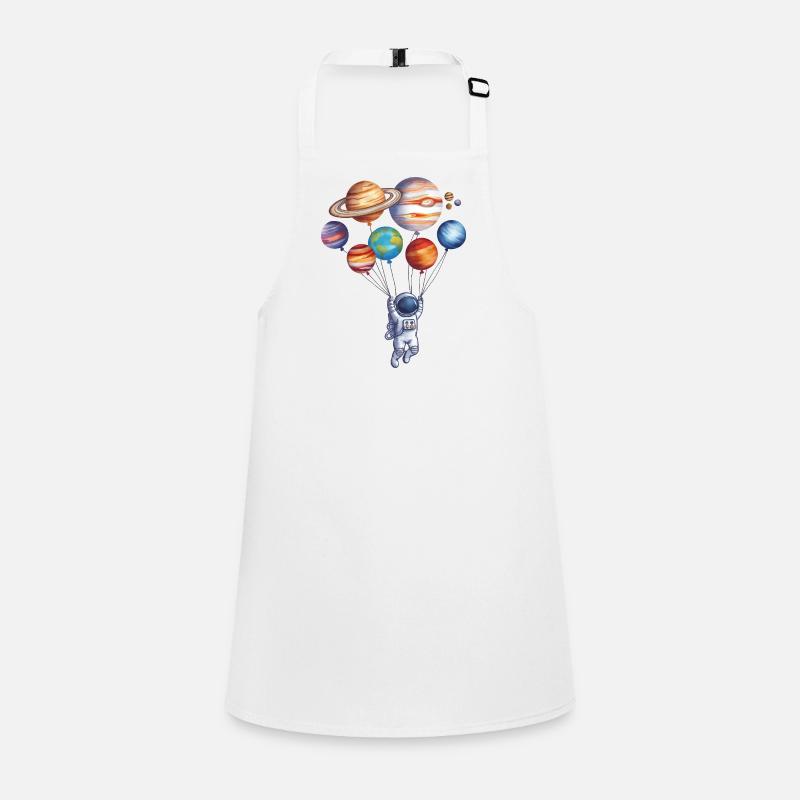 Astronaut Exploring Colorful Planets Children's Apron
