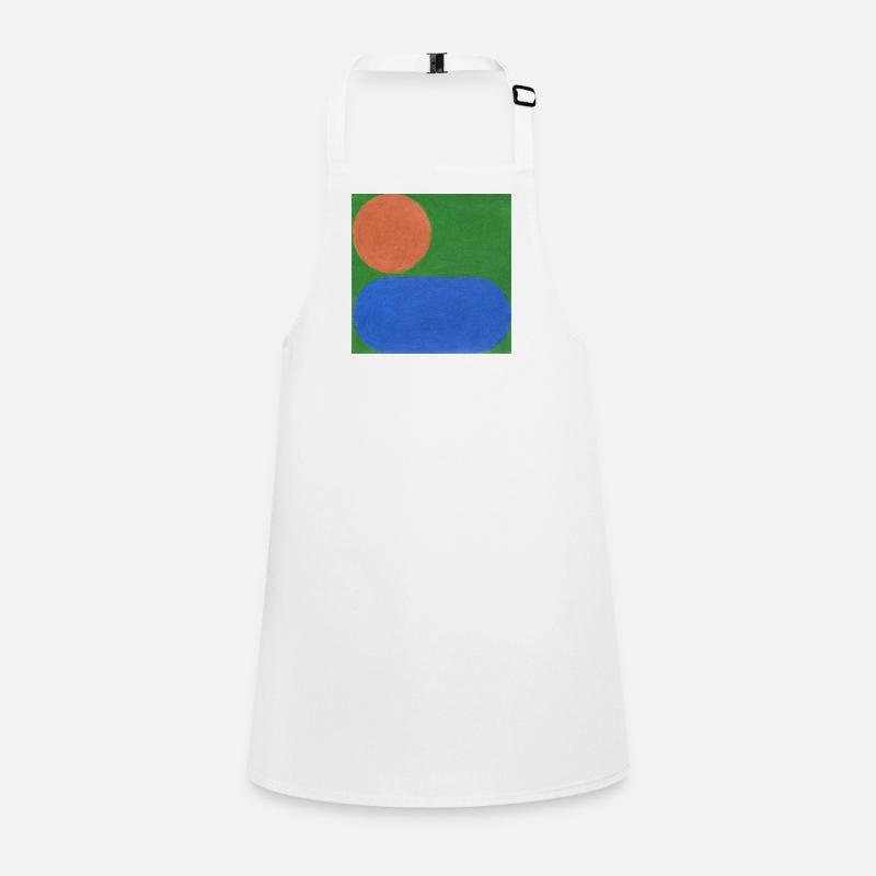 Orange Circle and Blue Rectangle Children's Apron