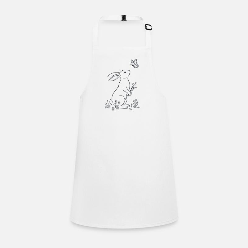 Easter Bunny and Butterfly – LineArt Children's Apron