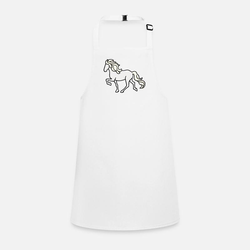 Islandpferd, Schimmel, hell Schürze für Kinder