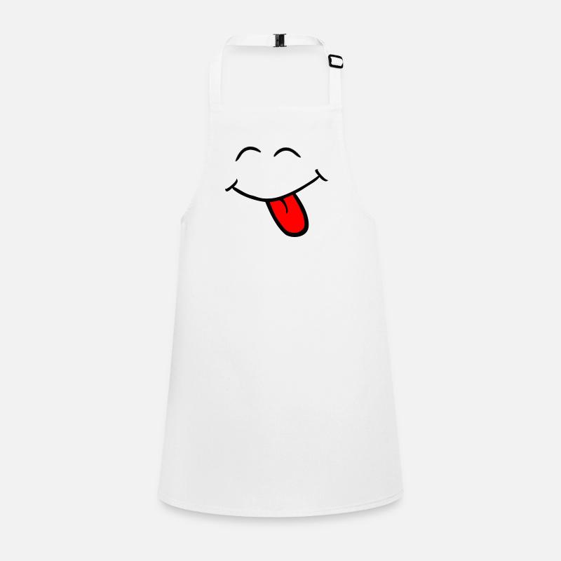 Bouh! Smiley who speaks the language - Children's Apron - white