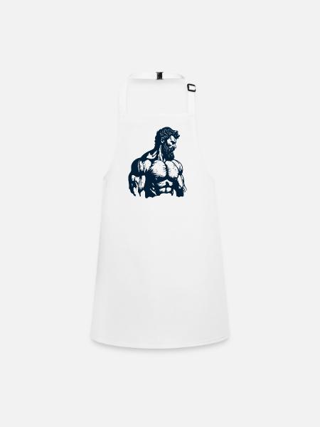 Une musculature puissante - Tablier Enfant - blanc - Devant
