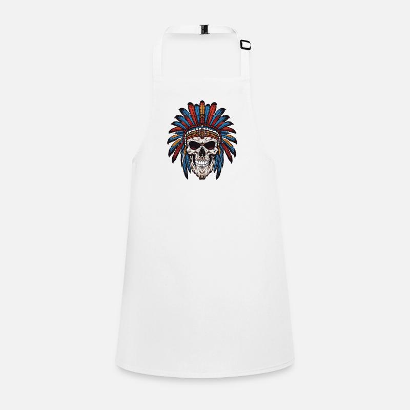 Apache Indian Chief Skull Children's Apron