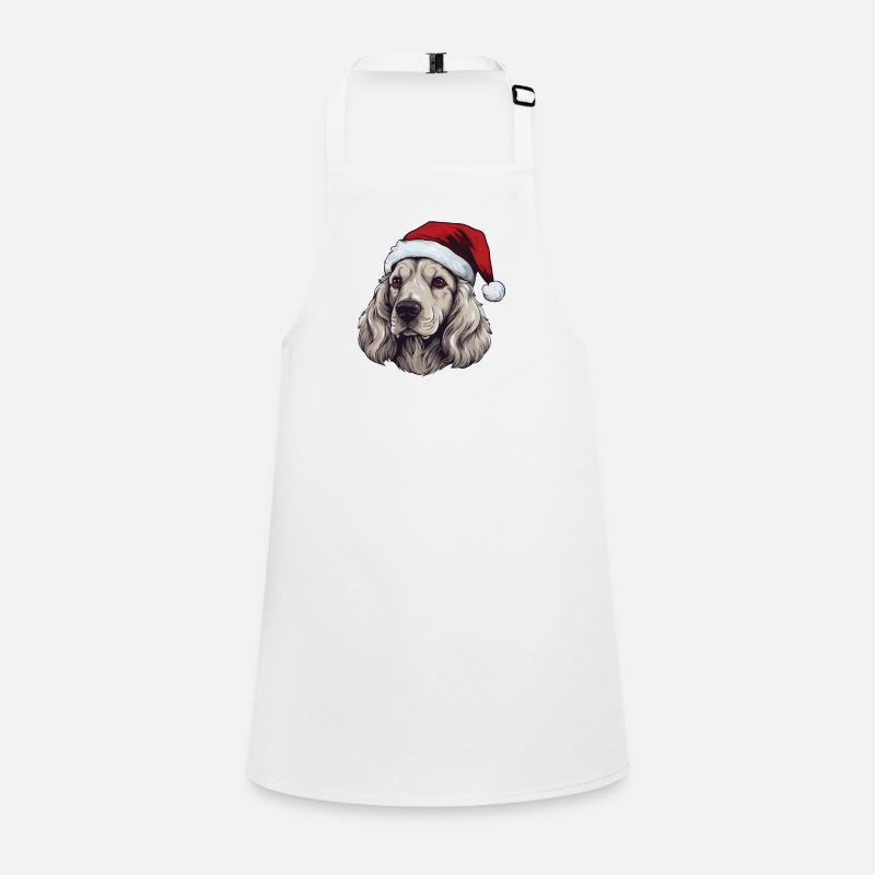 Tête de Noël de chien Cocker Spaniel Tablier Enfant